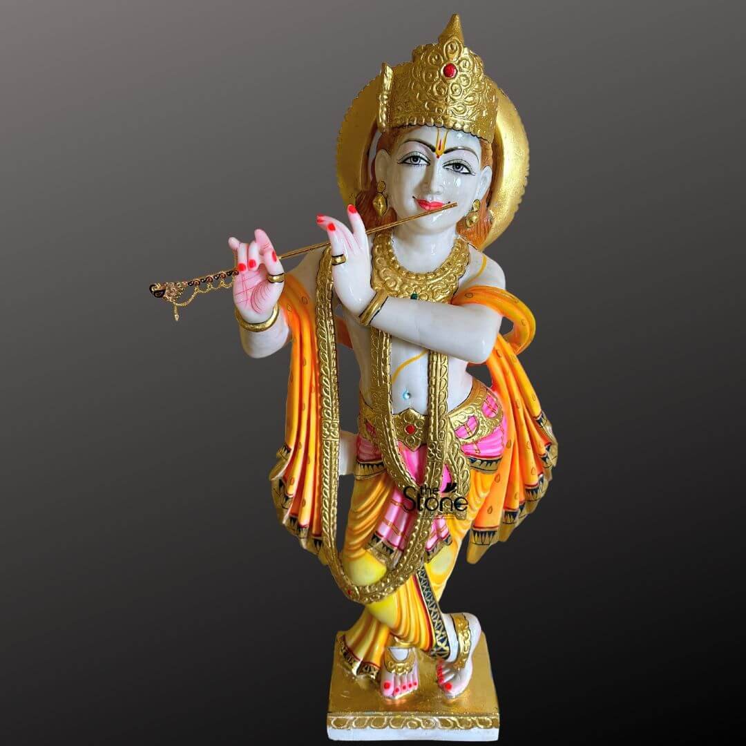 3 Feet Krishna Statue Marble