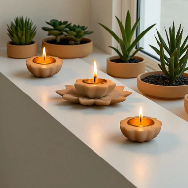 Eternal Glow Floral Marble Set