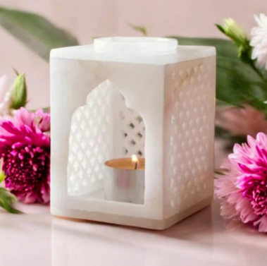 Marble Jali T-Light Holder