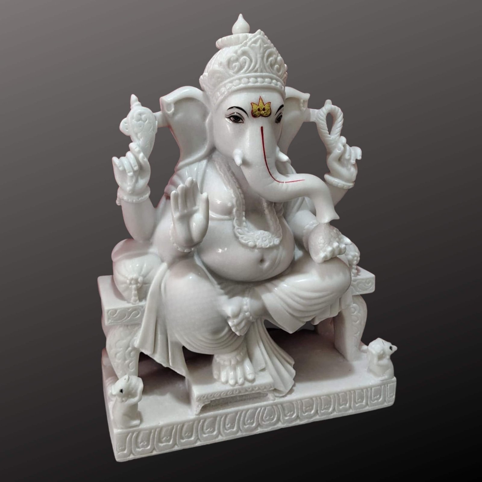 Ganesha Marble Statue 30" - Image 5