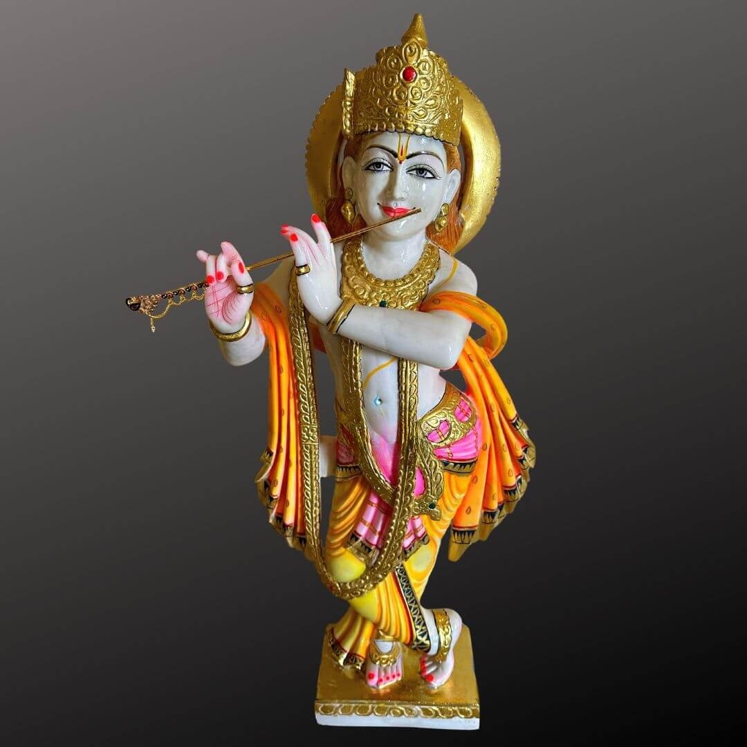 3 Feet Krishna Statue Marble