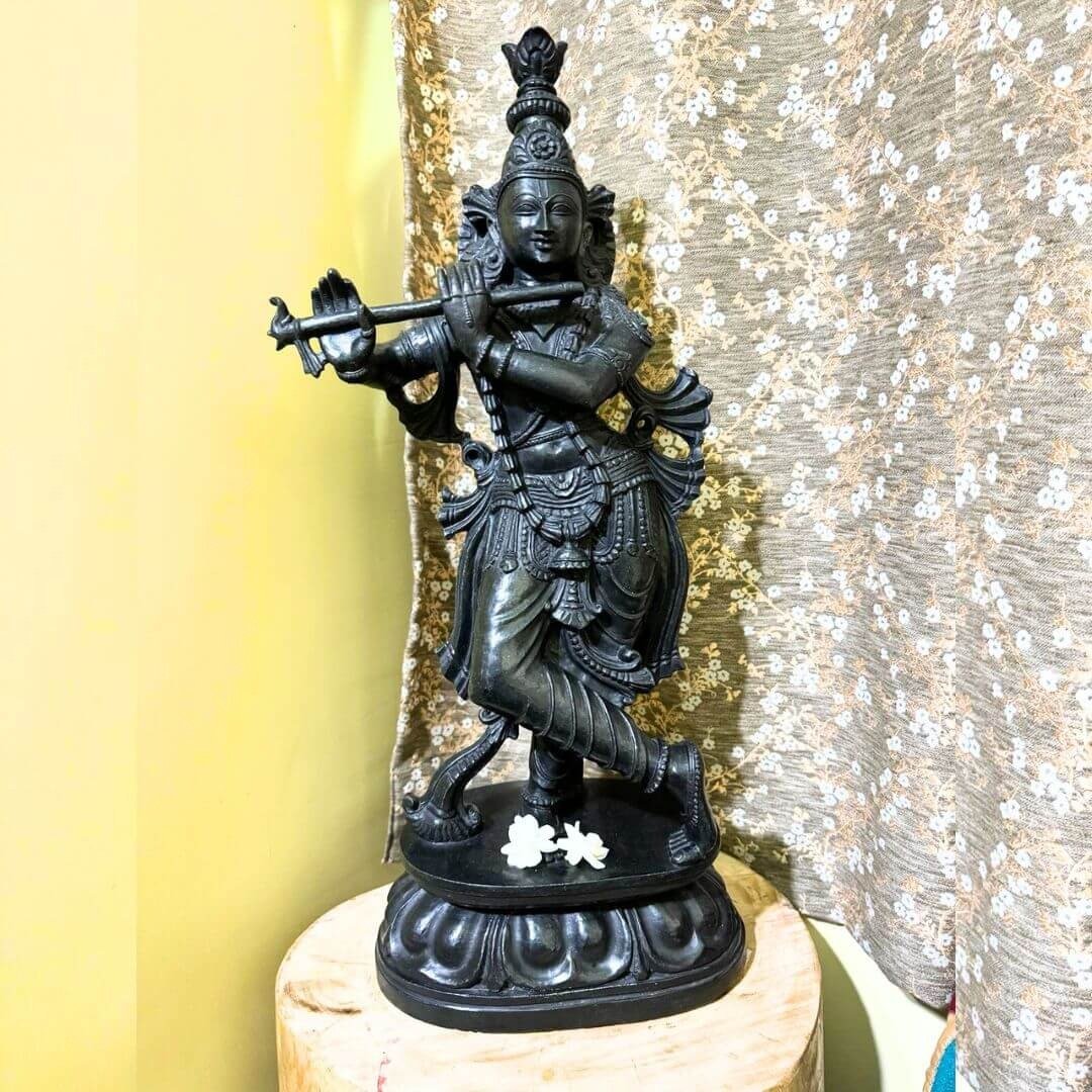 Black krishna Statue 2ft