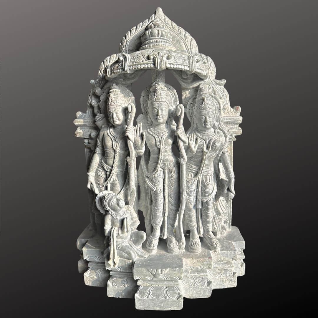 Ram Darbar Green Stone Statue 1.5ft