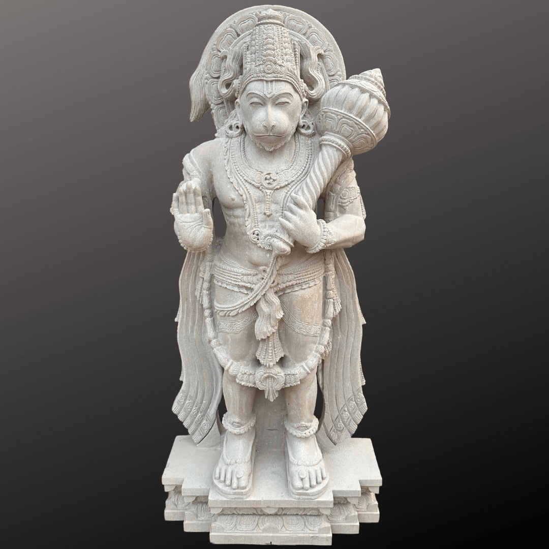 Standing Hanuman Stone Statue 5ft