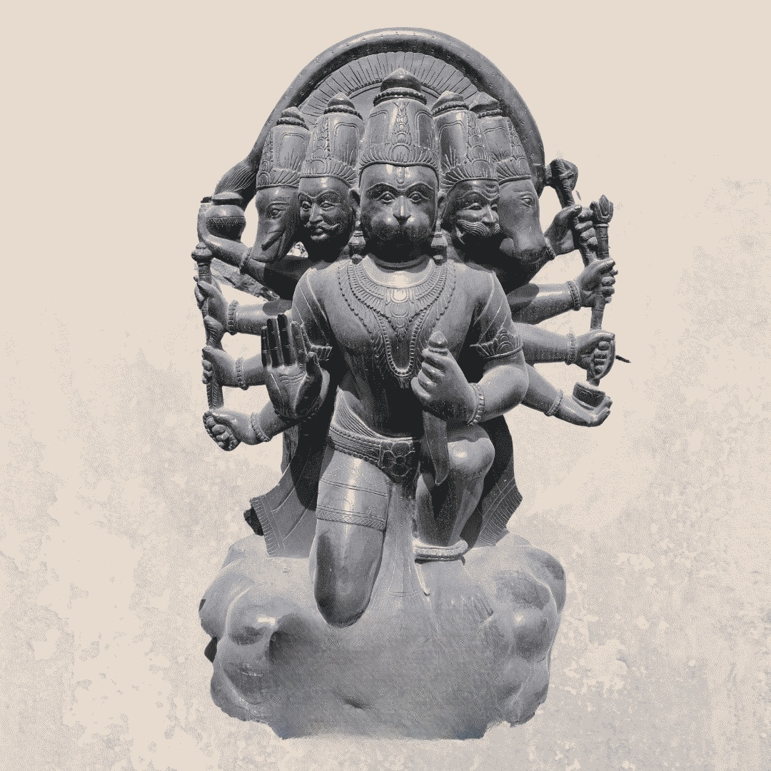 Panchamukhi Hanuman in Sitting Mudra 4.5ft