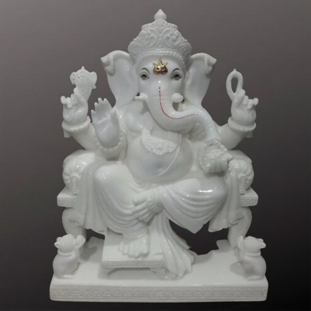 Ganesha Marble Statue 30" - Image 4