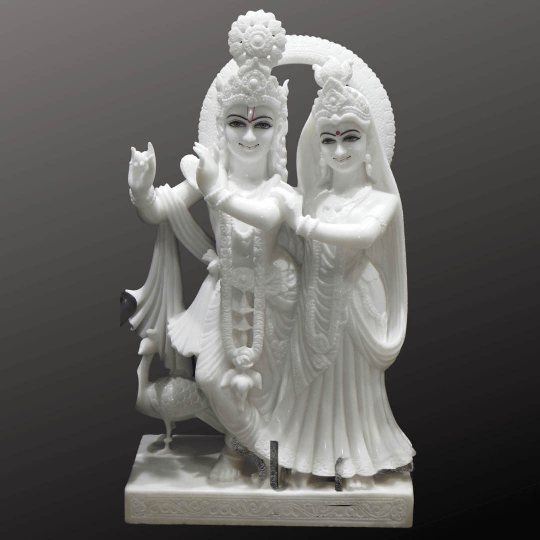 Radha Krishna Marble Statue 2.5ft