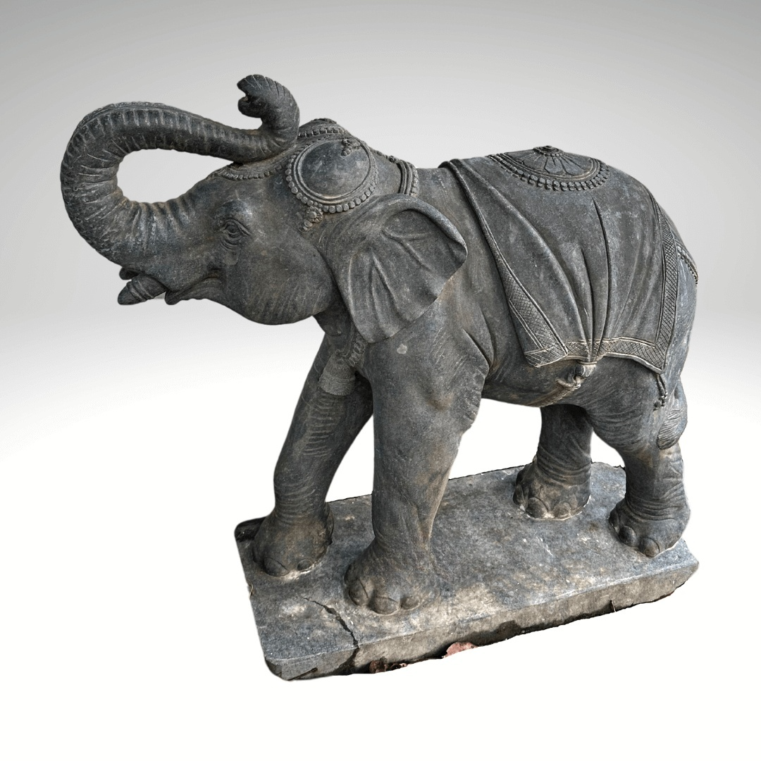 Stone Elephant Garden Statue 4ft - Image 3