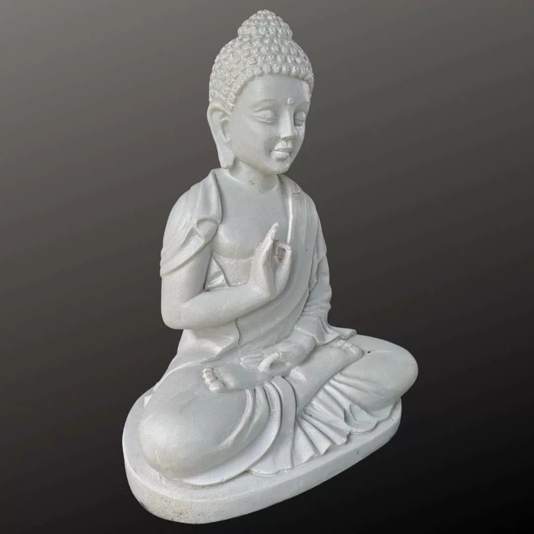 18 inch Marble Buddha Statue - Image 3