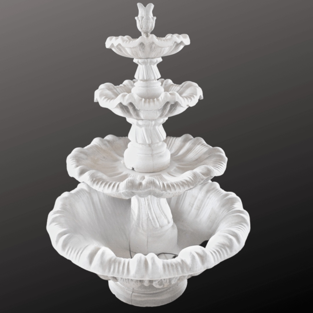 Marble Fountain with a Standing Lady 5ft - Image 2