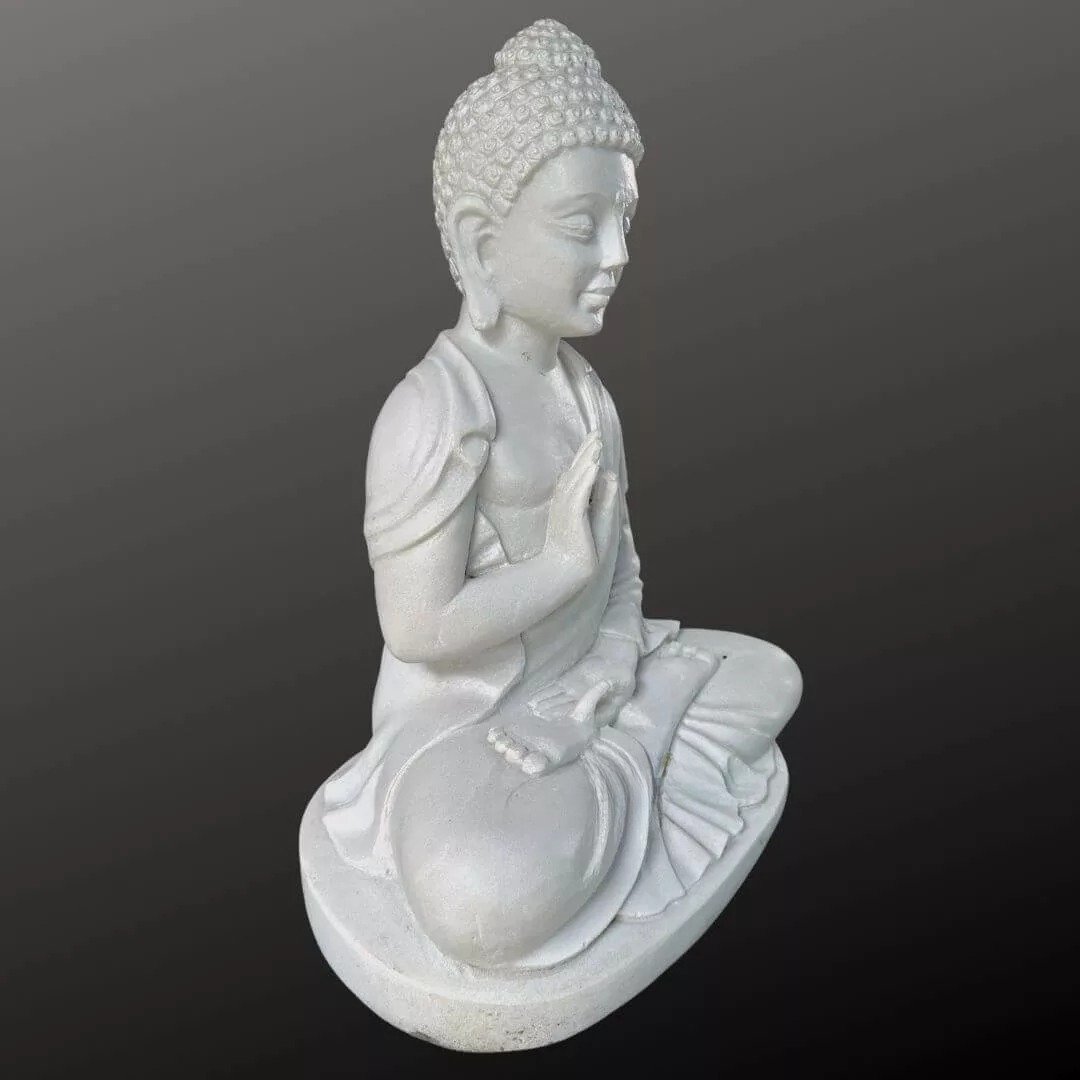 18 inch Marble Buddha Statue - Image 2