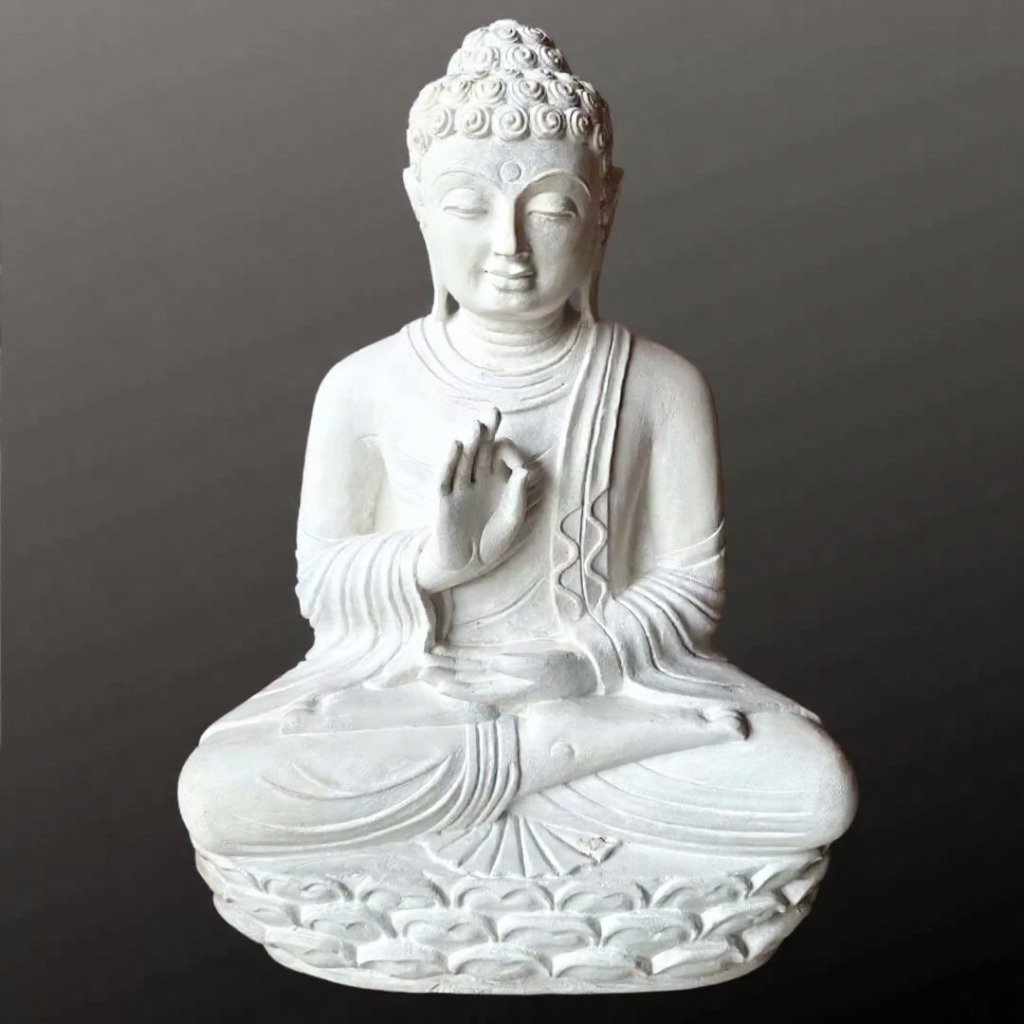 2 Feet White Buddha Statue
