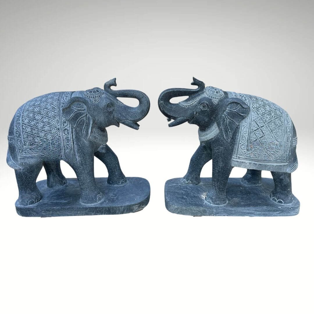 Black Elephant Statue 26″