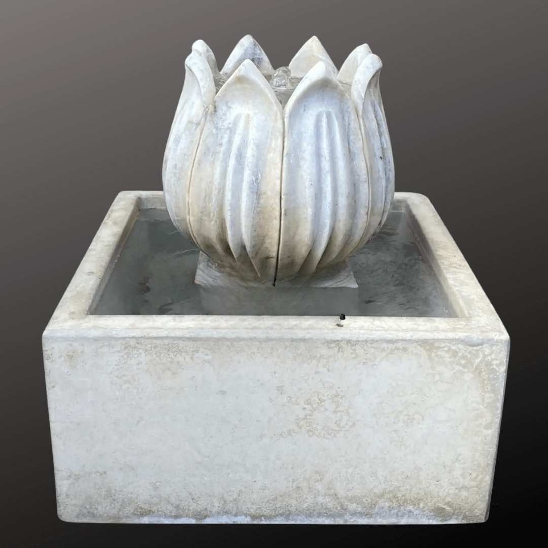 Tulip Marble Fountain with Base 3ft