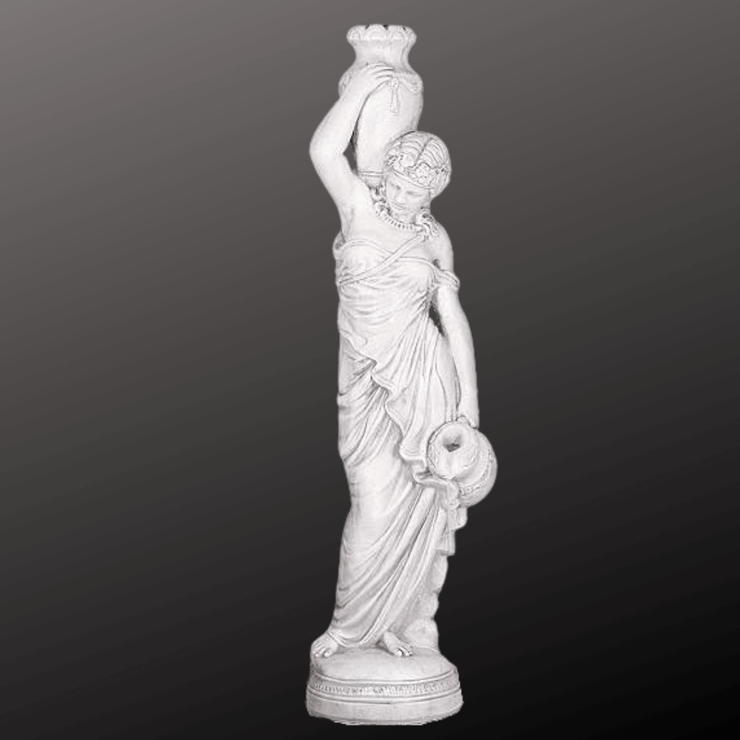 Marble Fountain with a Standing Lady 5ft